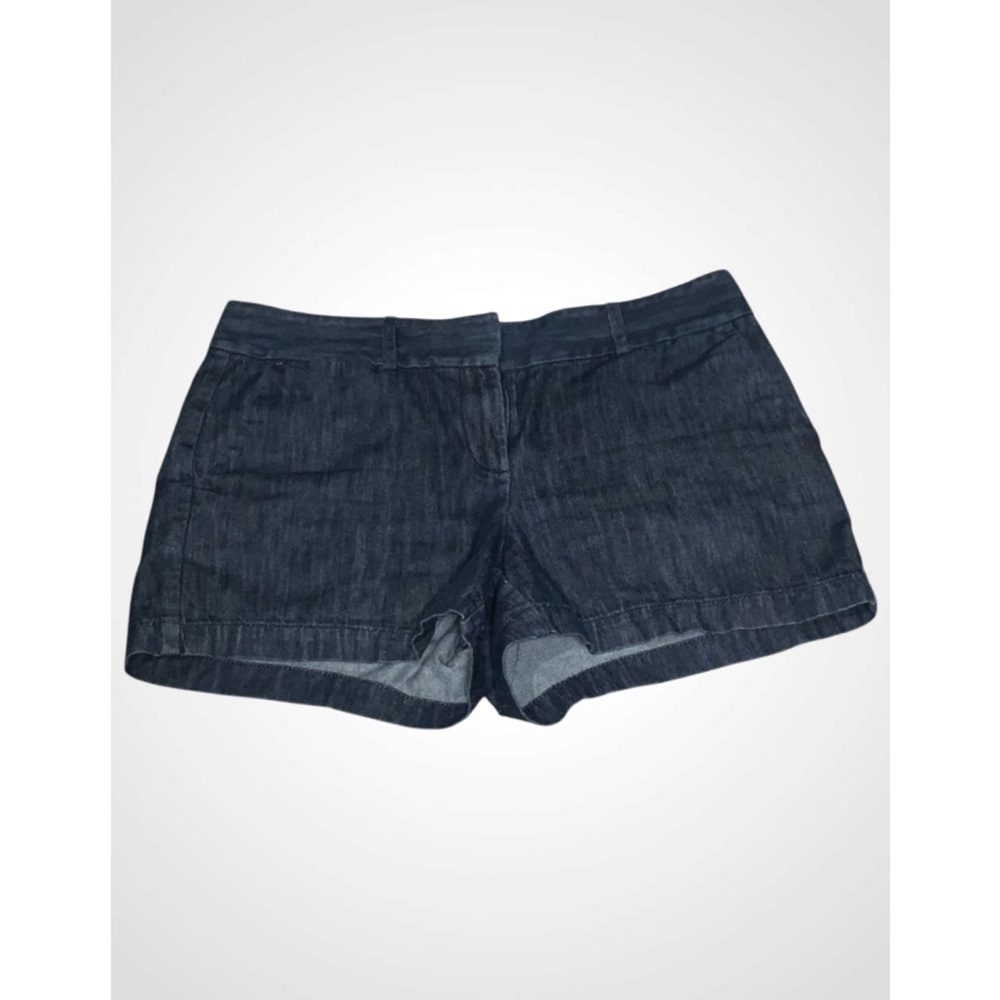 Ann Taylor LOFT Dark Wash Denim High Waist Cotton Shorts 6